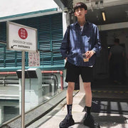カジュアルシャツ メンズ ジュニア トップス シャツ チェック 長袖 黒 ブラック グレー ネイビー ルーズ オーバーサイズ おしゃれ シンプル 大きいサイズ
