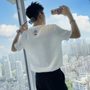 Tシャツ カットソー 半袖 大きいサイズ メンズ トップス クルーネック ラウンドネック かっこいい おしゃれ シンプル 無地 黒 白