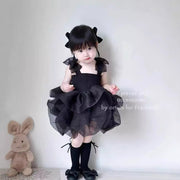キャミソールワンピース カジュアルドレス キッズ 子ども用 子供用 子供服 女の子 ノースリーブ ミニスカート フリルスカート リボン 無地 フェミニン ガーリー フォーマル 華やか 可愛い かわいい キュート おしゃれ 結婚式 パーティ 盛装 よそ行き 夏