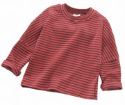 Tシャツ ロンT カットソー 長袖 クルーネック ドロップショルダー ボーダー柄 子供服 キッズ トップス カジュアル 定番 着まわし ヘビロテ バイカラー ツートンカラー 女の子 男の子 女児 男児 子供用 子ども服 こども服 80cm 90cm 100cm 110cm 120cm 130cm