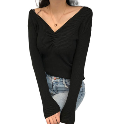 カットソー 長袖 ロングＴシャツ レディース 女性 トップス ブラック バリエーション画像