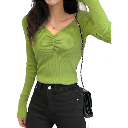 カットソー 長袖 ロングＴシャツ レディース 女性 トップス グリーン バリエーション画像