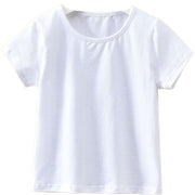 カットソー Tシャツ 半袖 トップス キッズ ベビー 子供服 フレア フリル シンプル 無地 切り替え パフスリーブ 丸首 ラウンドネック ボリューム袖 プルオーバー ギャザー カジュアル かわいい 可愛い 普段着 普段使い 着回し 合わせやすい 子ども こども 赤ちゃん 幼児 女の子 女児 ガールズ 春 夏 秋 80 90 100 110 120 130cm