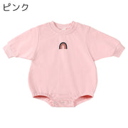 ロンパース トレーナー ボディスーツ つなぎ ベビー服 赤ちゃん 男の子 女の子 長袖 ロングスリーブ 袖リブ 股下ボタン かわいい
