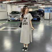 ワンピース Tシャツワンピース 半袖 ロング レディース ラウンドネック クルーネック Aライン プルオーバー 大きいサイズ 無地 単色 体型カバー 楽チン