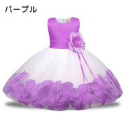 ドレス ワンピース ノースリーブ キッズ ジュニア 女の子 フレア ミディ丈 ミモレ丈 ラウンドネック ウエストコサージュ 背中ファスナー リボン お花 フラワー 華やか おしゃれ フォーマル 発表会 パーティー お呼ばれ お出かけ 女子