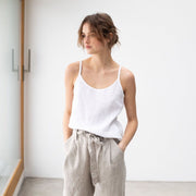 キャミソール レディース 女性 大きいサイズ トップス カットソー インナー ラウンドネック 無地 単色 定番 ベーシック 着回し ヘビロテ シンプル カジュアル かわいい おしゃれ お出かけ 通勤 春 夏 白 緑 青