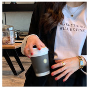 Tシャツ 半袖 レディース 女性用 クルーネック 英字 ロゴ入り ラウンドネック トップス 大きいサイズ有り シンプル カジュアル デイリー 普段使い お出かけ 着回し おしゃれ かわいい