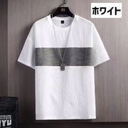 Tシャツ カットソー シャツ 半袖 トップス メンズ 男性 紳士 ラウンドネック ユニセックス デイリー カジュアル クルーネック 涼し気 爽やか おしゃれ シンプル
