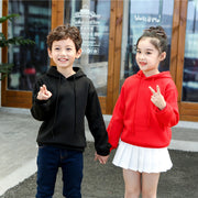 パーカー プルオーバー キッズ ジュニア 男の子 女の子 子供服 トップス フード付き 紐付き 無地 単色 シンプル かわいい かっこいい おしゃれ カジュアル お揃い お出かけ