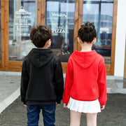 パーカー プルオーバー キッズ ジュニア 男の子 女の子 子供服 トップス フード付き 紐付き 無地 単色 シンプル かわいい かっこいい おしゃれ カジュアル お揃い お出かけ