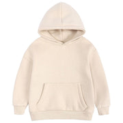 パーカー 子供服 キッズ ジュニア ベビー 男の子 女の子 トップス 長袖 プルオーバー 裏起毛 無地 フード付き ポケット カジュアル シンプル 可愛い おしゃれ あったか 暖かい 防寒 着回し力 単色 秋服 冬服 通園 通学
