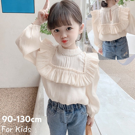 ブラウス 長袖 カットソー キッズ 子供服 女の子 商品画像