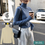 カットソー 長袖 レディース トップス ハイネック プルオーバー 無地 ソリッドカラー 婦人服 シンプル 大きいサイズあり きれいめ 着回し 定番 カジュアル 女性用 普段着 デイリー 外出 お出掛け 通勤 通学 M L XL 2XL