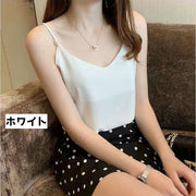 キャミソール トップス レディース 女性 婦人服 Vネック ノースリーブ シンプル カジュアル おしゃれ 着回し