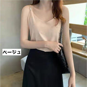 キャミソール トップス レディース 女性 婦人服 Vネック ノースリーブ シンプル カジュアル おしゃれ 着回し
