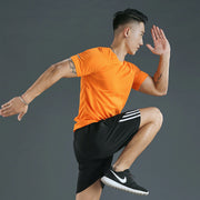 スポーツウエア Tシャツ トップス メンズ 男性用 半袖 夏 クルーネック シンプル 無地 カジュアル 運動 スポーツ ウォーキング ランニング フィットネス ジム マラソン お出かけ 白 黒 グリーン オレンジ レッド グレー