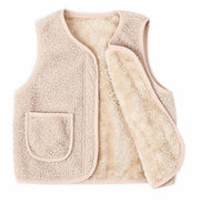 ベスト 子供服 キッズ ベビー ジュニア 女の子 男の子 フリース ボア もこもこ トップス Vネック ジップアップ 前開き 無地 シンプル カジュアル おしゃれ 可愛い 暖かい あったか 秋冬