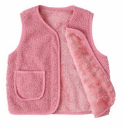 ベスト 子供服 キッズ ベビー ジュニア 女の子 男の子 フリース ボア もこもこ トップス Vネック ジップアップ 前開き 無地 シンプル カジュアル おしゃれ 可愛い 暖かい あったか 秋冬
