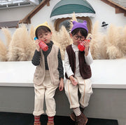 ベスト 子供服 キッズ ベビー ジュニア 女の子 男の子 フリース ボア もこもこ トップス Vネック ジップアップ 前開き 無地 シンプル カジュアル おしゃれ 可愛い 暖かい あったか 秋冬