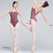 レオタード パッド付 バレエ ダンスウエア レディース ノースリーブ 無地 シンプル つなぎ オープンバック 袖なし 体操 ダンス ステージ衣装 レッスン着 練習着 キャミソールタイプ ブラック グレー ピンク