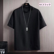 Tシャツ カットソー トップス 半袖 クルーネック ラウンドネック 丸首 シンプル カジュアル おしゃれ かっこいい クール 単色 バイカラー デイリー 普段着 ブラック ホワイト 着回し