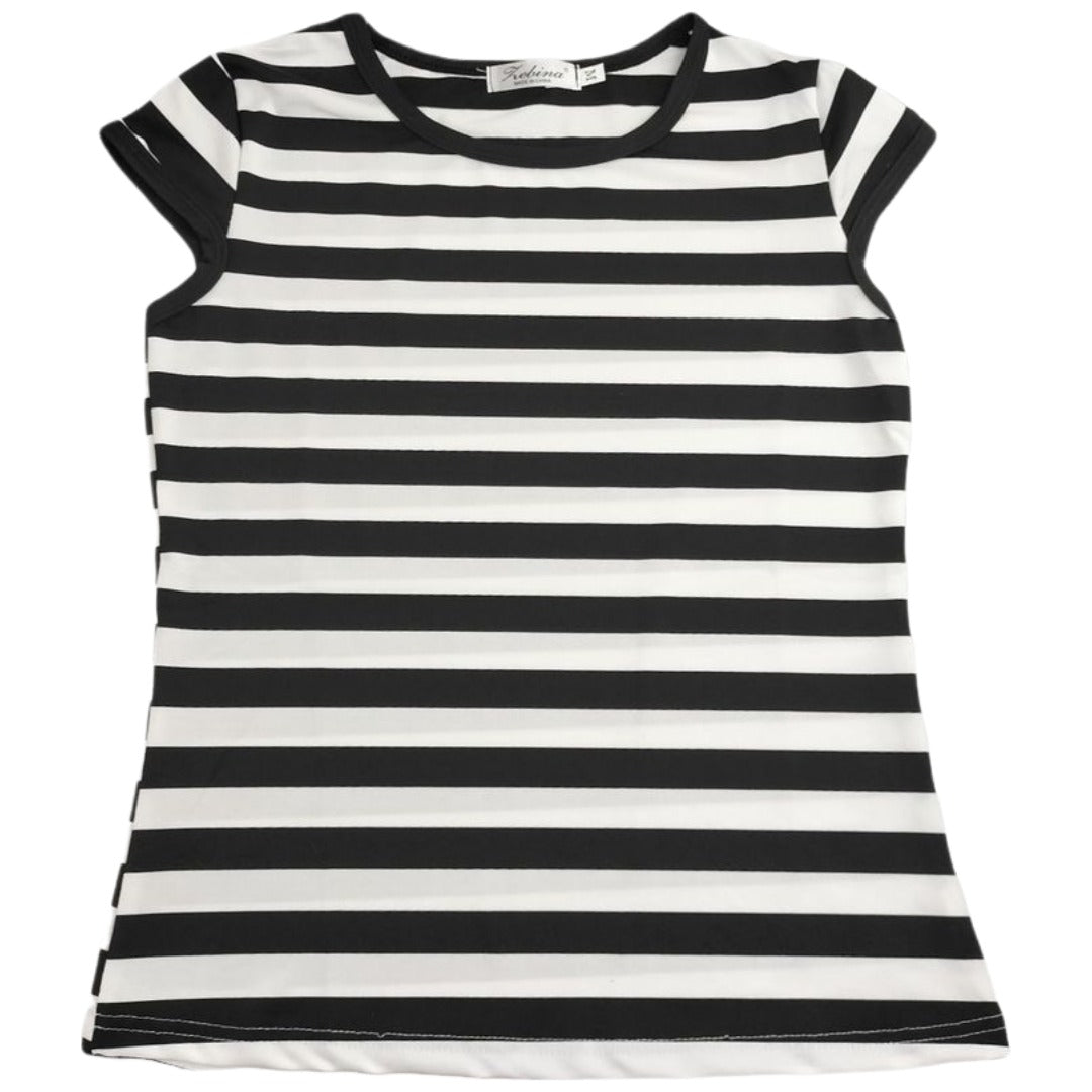 カットソー Tシャツ 半袖 レディース ボーダー しましま 丸首 ラウンドネック トップス おしゃれ 定番 カジュアル デイリー 大きいサイズ