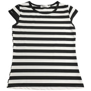 カットソー Tシャツ 半袖 レディース ボーダー しましま 丸首 ラウンドネック トップス おしゃれ 定番 カジュアル デイリー 大きいサイズ