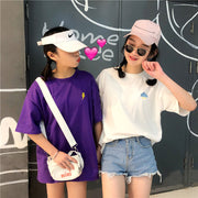 Ｔシャツ カットソー レディース トップス 半袖 クルーネック ゆったり カジュアル かわいい ベーシック 定番 スタンダード ワンポイント