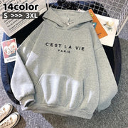 パーカー レディース メンズ 男女兼用 大きいサイズ トップス プルオーバー フード付き 長袖 ドロップショルダー カジュアル シンプル
