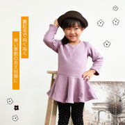チュニックワンピース ミニワンピース ベビーワンピース 裏起毛ワンピース フレアワンピース 長袖 子供服 こども服 ベビー服 子供 女の子 秋冬 裏起毛 暖かい あったかい 無地 シンプル ベビーウェア 赤ちゃん 女児