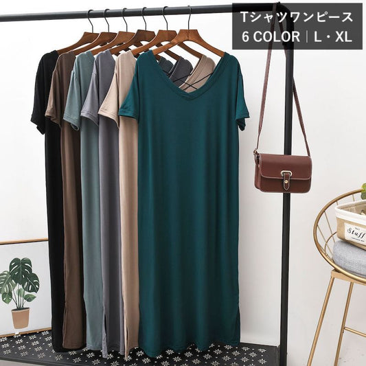 ワンピース Tシャツワンピース レディース 女性 夏服 ミディ丈 商品画像