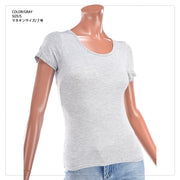カップ付きTシャツ インナー 肌着 半袖 カップ付き ブラトップ ラウンドネック 薄手 レディース インナー 下着 シンプル 無地