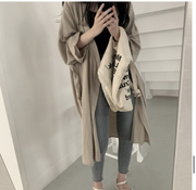 ロングカーディガン レディース カーディガン ロングシャツ シャツ ロング丈 長袖 シンプル 無地 スリット かわいい おしゃれ 羽織 ルーズ 抜け感 女性 婦人 薄手