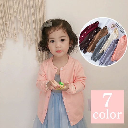 カーディガン キッズ 子供用 女の子 ニット 長袖 商品画像