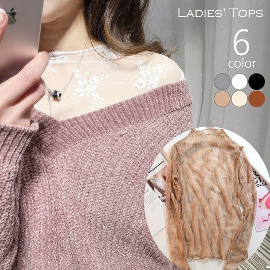 ブラウス シアー トップス レース レディース 女性 商品画像