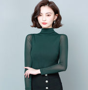 カットソー 長袖 ロングTシャツ レディース 女性 トップス プルオーバー ハイネック 薄手 無地 シンプル 大きいサイズ お洒落 婦人服