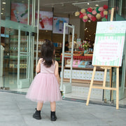 ワンピース ノースリーブ キャミソール スカート ドレス フレア チュール チュチュ 女の子 子供服 かわいい キッズ ベビー 無地 夏服 膝丈 お出かけ 誕生日会 子供用