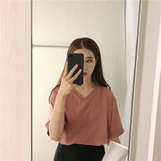 Tシャツ カットソー 半袖 レディース トップス ラウンドネック Vネック プルオーバー 無地 ソリッドカラー 婦人服 カジュアル 定番 着回し ラフ 外出 お出掛け 部屋着 リラックス 女性用 M L XL
