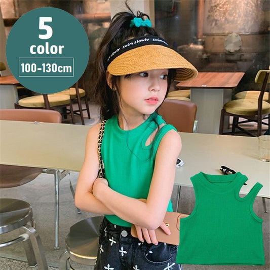 タンクトップ カットアウト キッズ 子供服 女の子 男の子 商品画像