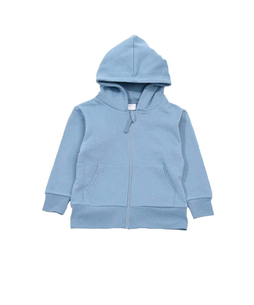 子供服 パーカー ジップパーカー 男の子 女の子 裏毛 くすみブルー バリエーション画像