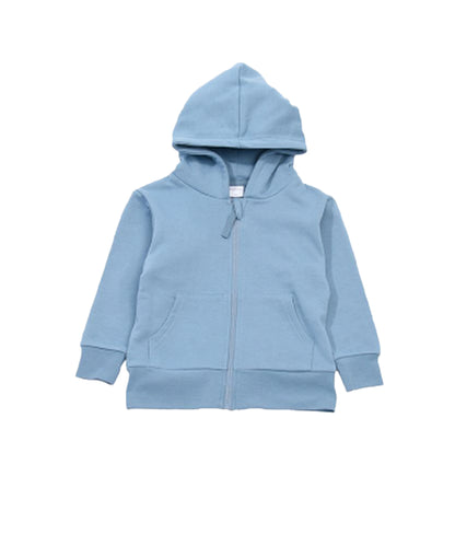 子供服 パーカー ジップパーカー 男の子 女の子 裏毛 くすみブルー バリエーション画像