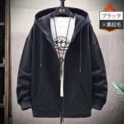 パーカー ジップアップ ノーマル 裏起毛 メンズ 男性用 トップス アウター 長袖 フーディー フード付き シンプル 大きいサイズあり 無地 単色 前開き カジュアル 着回し おしゃれ かっこいい お出かけ 普段使い 紳士服