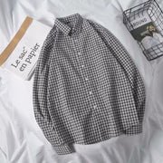 シャツ メンズ 男性用 トップス カジュアル 長袖 スタンダードカラー チェック 前開き ボタン おしゃれ かっこいい シンプル 定番 爽やか おでかけ 普段使い 着回し力 父の日 紳士服