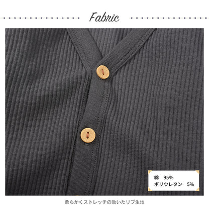 カーディガン Vネック 長袖 リブ生地 子供服 キッズ 商品画像5