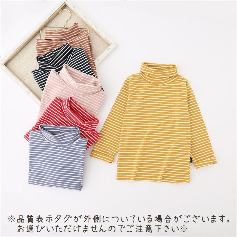 カットソー 長袖 タートルネック ボーダー柄 子供服 キッズ 商品画像5