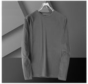 長袖Tシャツ メンズ カットソー 無地 ラウンドネック ロンT トップス インナー シンプル ベーシック カジュアル ホワイト ブラック グレー 白 黒