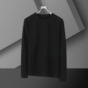 長袖Tシャツ メンズ カットソー 無地 ラウンドネック ロンT トップス インナー シンプル ベーシック カジュアル ホワイト ブラック グレー 白 黒