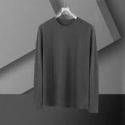 長袖Tシャツ メンズ カットソー 無地 ラウンドネック ロンT トップス インナー シンプル ベーシック カジュアル ホワイト ブラック グレー 白 黒
