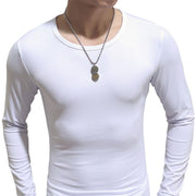 Tシャツ 長袖 Vネック ラウンドネック メンズ 男性用 トップス 無地 黒 白 定番 丸首 インナーシャツ カジュアル シンプル おしゃれ 旅行 お出かけ 部屋着 紳士用 グレー ワイン グリーン ブルー ネイビー ベージュ